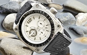 A watch is a small timepiece, typically worn either on the wrist or attached on a chain and...