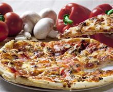 Pizza is an oven-baked, flat, disc-shaped bread typically topped with a tomato sauce, cheese and...